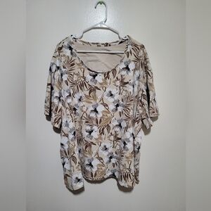 Liz & Me Floral Print Women's 5x Top